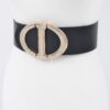 Plus Size Waist Belt – Rhinestone Buckle Detail