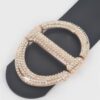 Plus Size Waist Belt – Rhinestone Buckle Detail