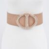 Plus Size Waist Belt – Rhinestone Buckle Detail