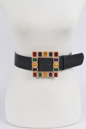 Rhinestone Square Buckle Plus Size Belt