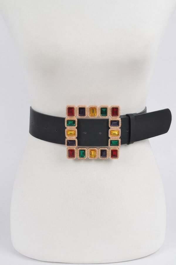 Rhinestone Square Buckle Plus Size Belt