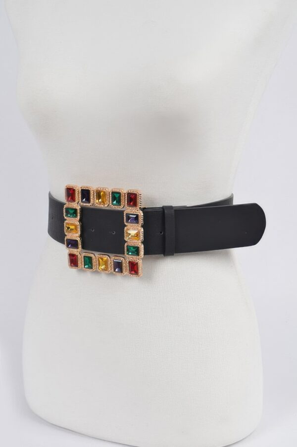Rhinestone Square Buckle Plus Size Belt