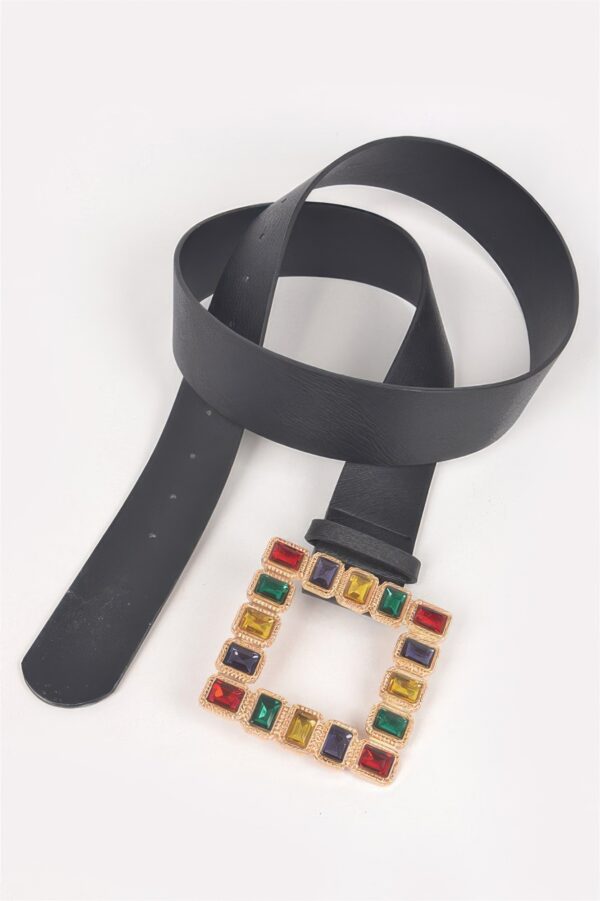 Rhinestone Square Buckle Plus Size Belt