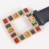 Rhinestone Square Buckle Plus Size Belt