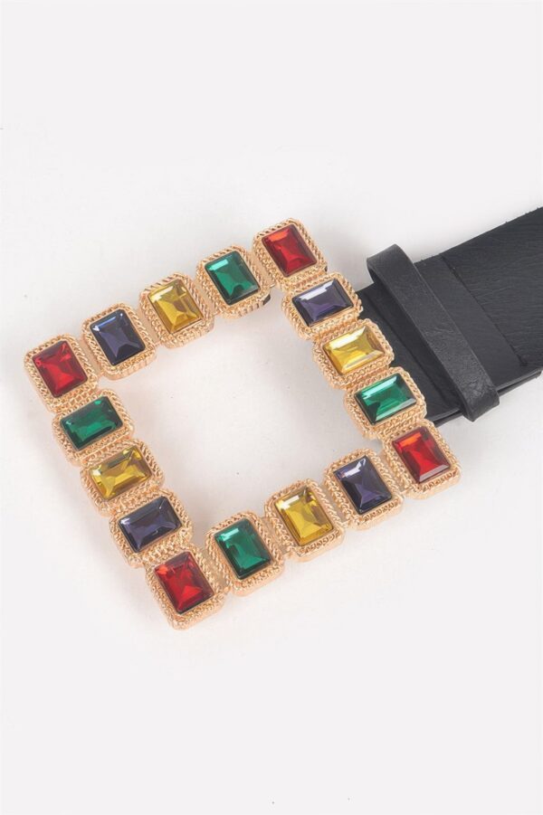 Rhinestone Square Buckle Plus Size Belt