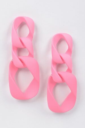 Color Chain Earrings – Elongated Chain Silhouette