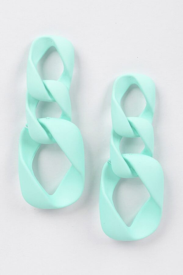 Color Chain Earrings – Elongated Chain Silhouette