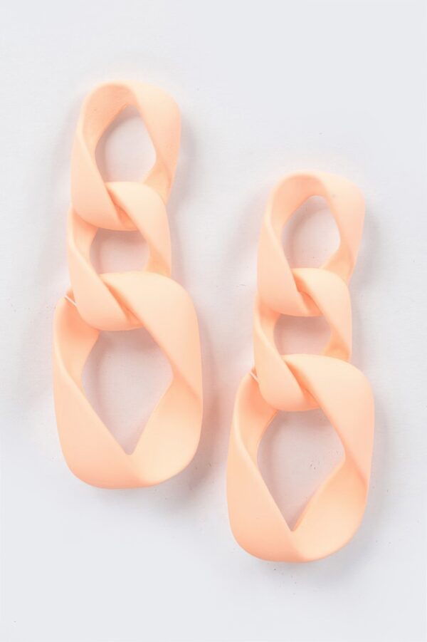Color Chain Earrings – Elongated Chain Silhouette