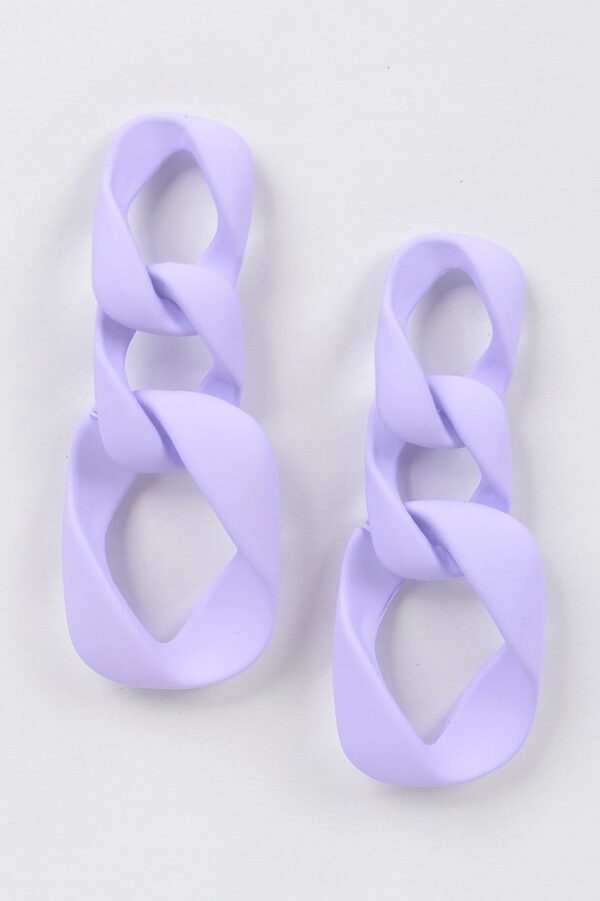 Color Chain Earrings – Elongated Chain Silhouette