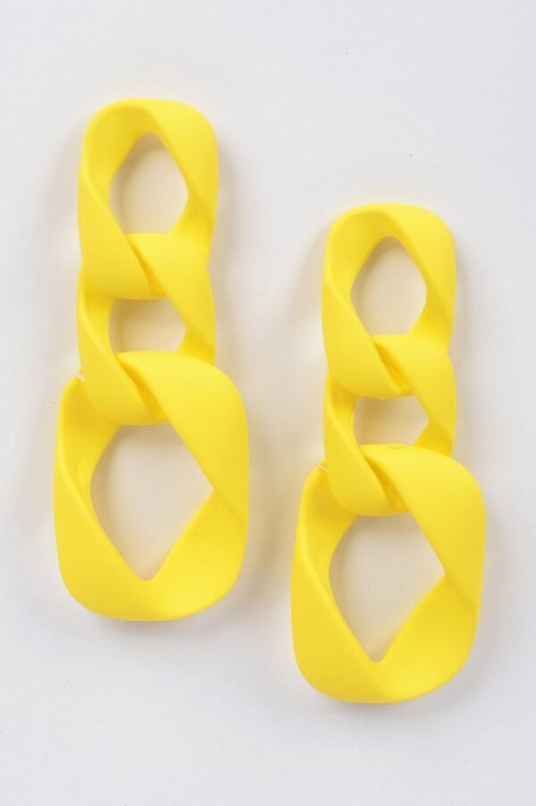 Color Chain Earrings – Elongated Chain Silhouette