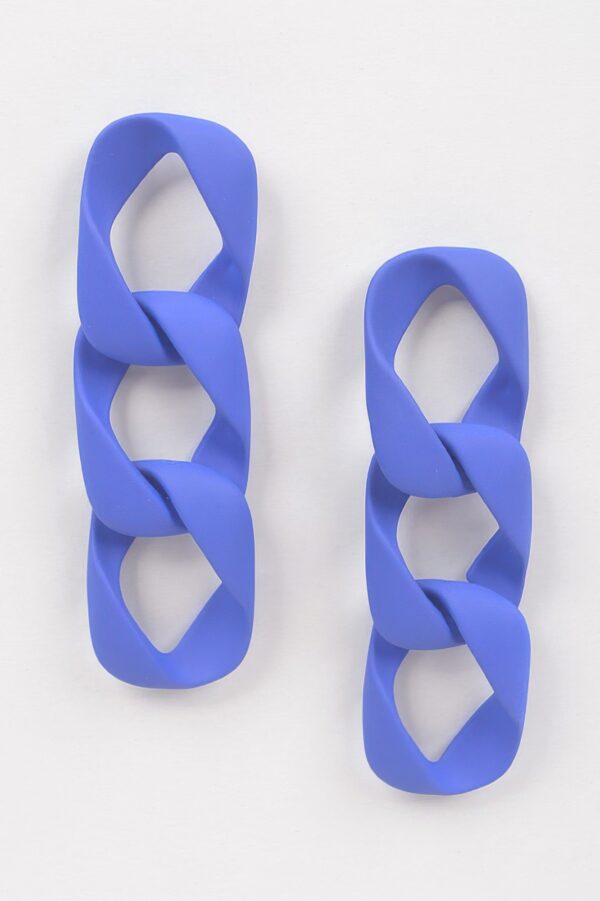 Vivid Chain Drop Earrings – Colorful Finish