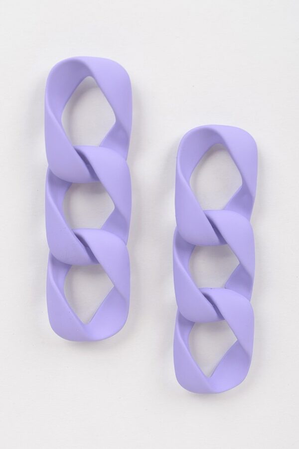Vivid Chain Drop Earrings – Colorful Finish