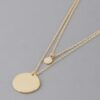 Delicate Double Pendant Necklace with Layered Design
