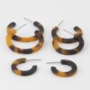 Marble Hoop Earrings Set – Textured Mini Hoops