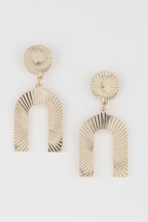 Vector Arch Geometric Earrings – Curved Silhouette