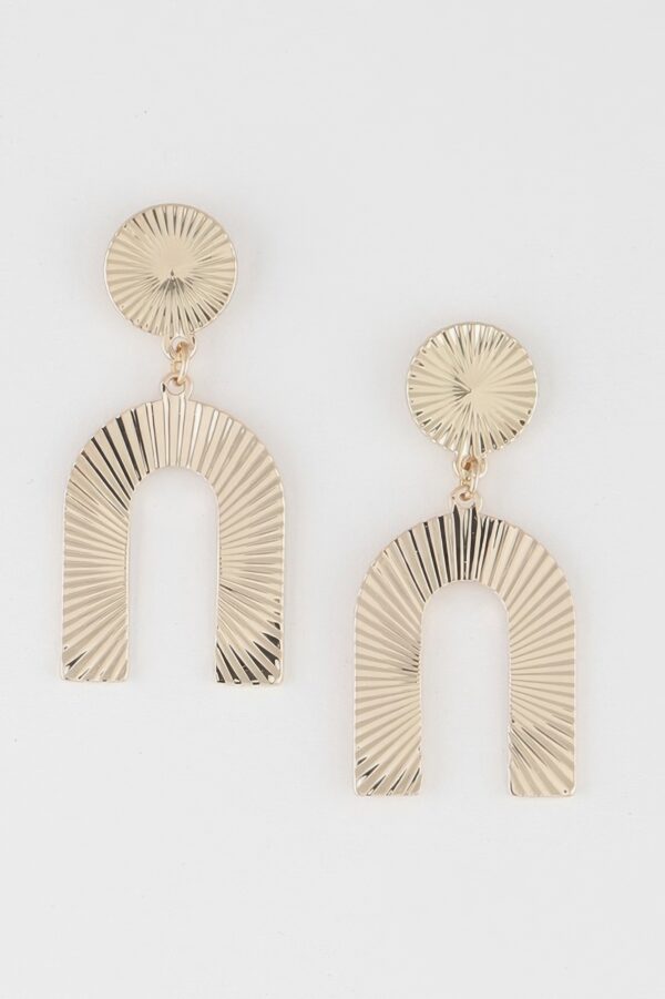 Vector Arch Geometric Earrings – Curved Silhouette
