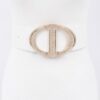 Rhinestone Buckle Waist Belt – Polyurethane