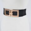 Plus Size Elastic Belt – Double Square Buckles