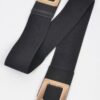 Plus Size Elastic Belt – Double Square Buckles