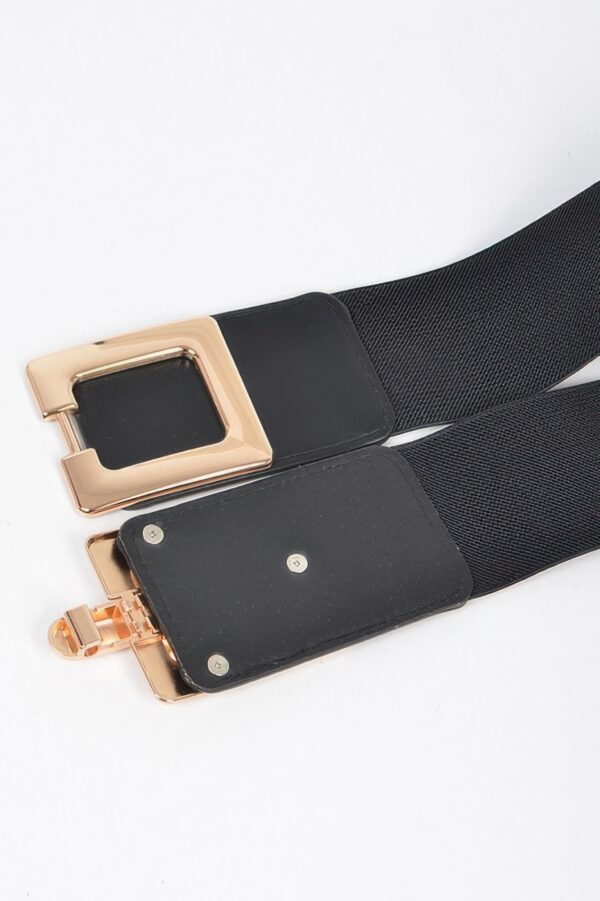 Plus Size Elastic Belt – Double Square Buckles