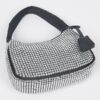 Rhinestone PU Shoulder Bag – Compact Sparkle