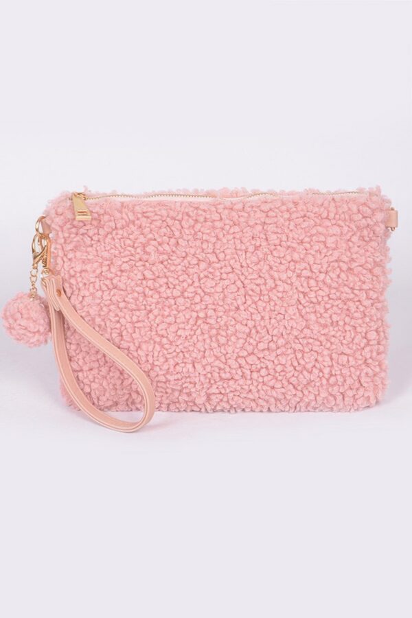 Faux Fur Clutch – Plush Structured Silhouette