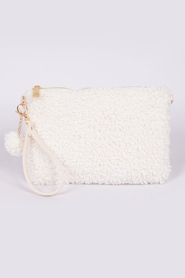 Faux Fur Clutch – Plush Structured Silhouette