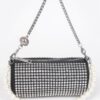 Tube Pearl Handle Evening Bag with Hotfix Accents