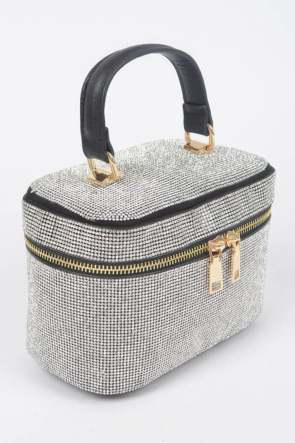 Rhinestone Top Handle Clutch – Sparkle Evening Clutch