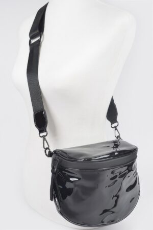 Enamel Fanny Pack – Compact Gloss PVC Belt Bag