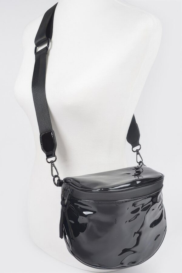 Enamel Fanny Pack – Compact Gloss PVC Belt Bag
