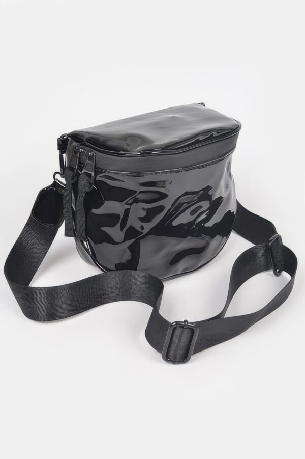 Enamel Fanny Pack – Compact Gloss PVC Belt Bag