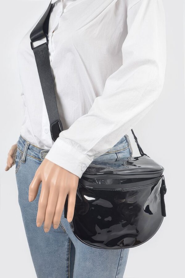 Enamel Fanny Pack – Compact Gloss PVC Belt Bag