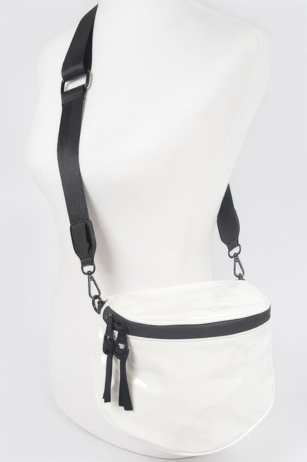 Enamel Fanny Pack – Compact Gloss PVC Belt Bag
