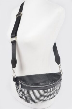 Stone-Studded Fanny Pack – Rhinestone Accent