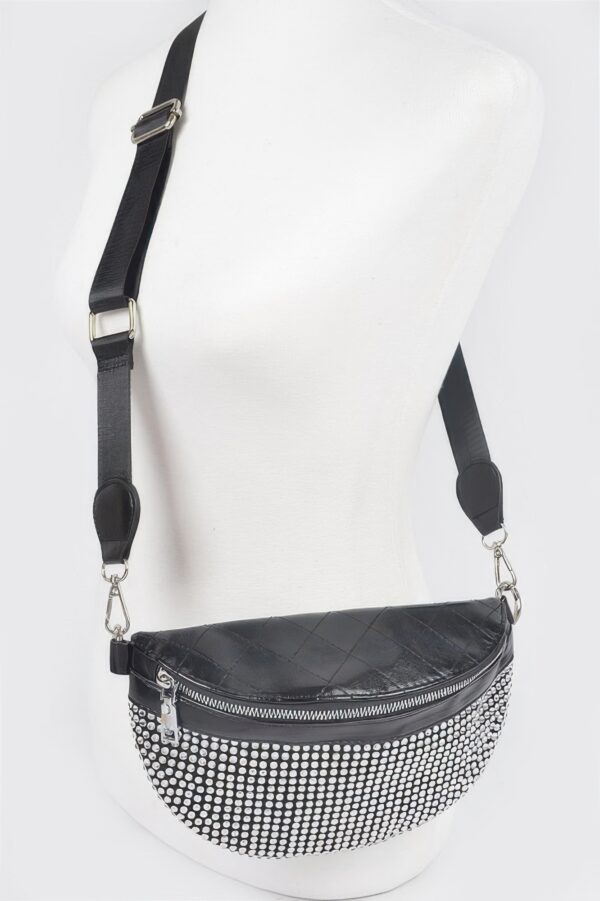 Stone-Studded Fanny Pack – Rhinestone Accent