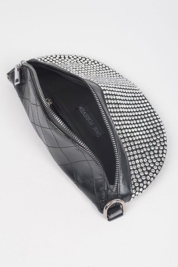 Stone-Studded Fanny Pack – Rhinestone Accent