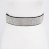 Rhinestone Elastic Waist Belt – 2″ Wide