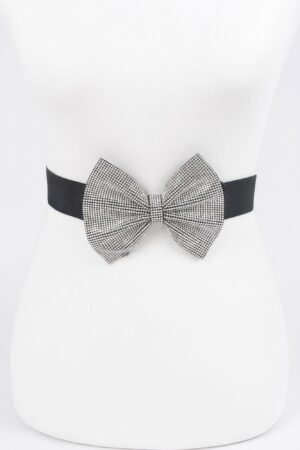 Rhinestone Ribbon Elastic Belt – Slim Sparkle Waist Accent