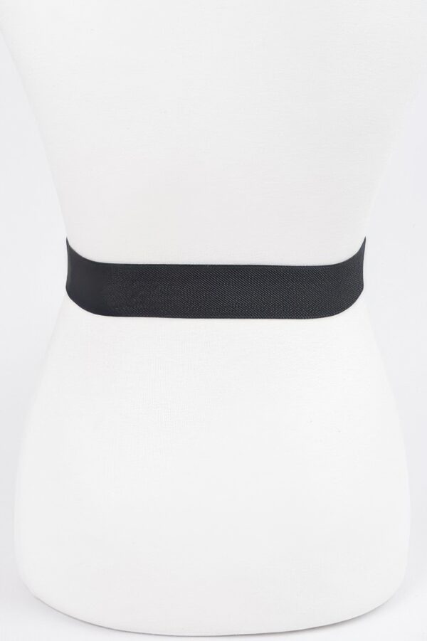Rhinestone Ribbon Elastic Belt – Slim Sparkle Waist Accent