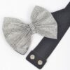 Rhinestone Ribbon Elastic Belt – Slim Sparkle Waist Accent