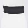 Plus-Size Wide Enamel Belt with Mixed Metal Detail