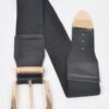Plus-Size Wide Enamel Belt with Mixed Metal Detail