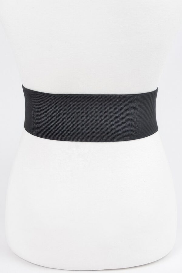 Plus Size Elastic Belt with Oversized Round Buckle