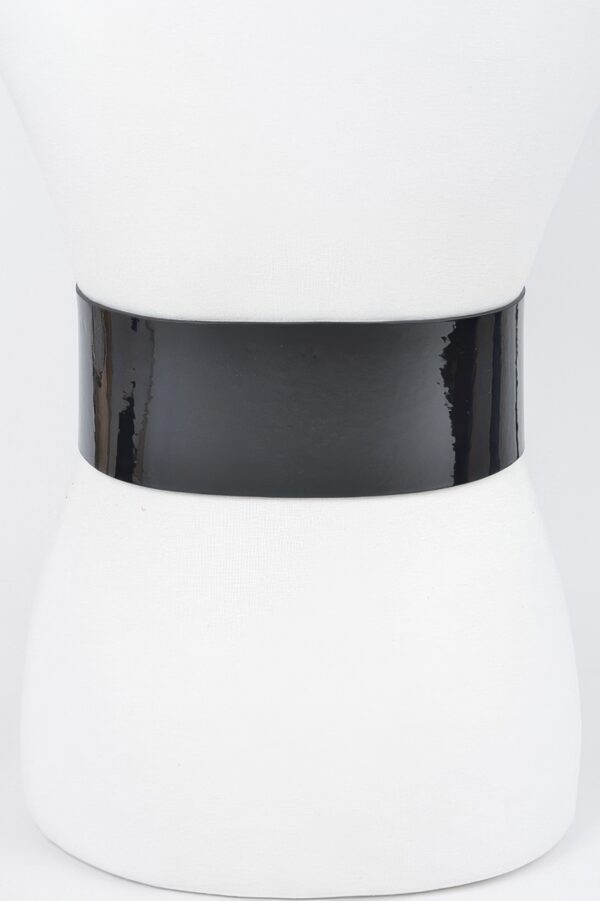 Oversized Enamel Waist Belt with Mixed Metal Accents