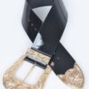 Oversized Enamel Waist Belt with Mixed Metal Accents