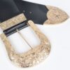 Oversized Enamel Waist Belt with Mixed Metal Accents