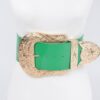 Oversized Enamel Waist Belt with Mixed Metal Accents