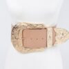 Oversized Enamel Waist Belt with Mixed Metal Accents