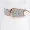 Mixed-Metal Rhinestone Waist Belt
